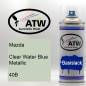 Preview: Mazda, Clear Water Blue Metallic, 40B: 400ml Sprühdose, von ATW Autoteile West.